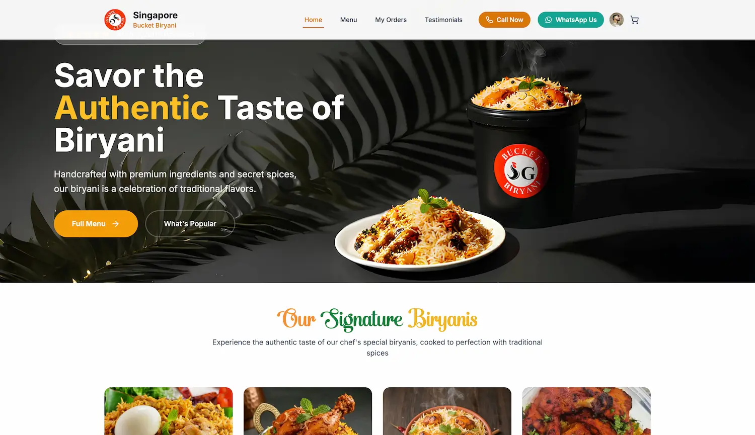 Singapore Bucket Biryani